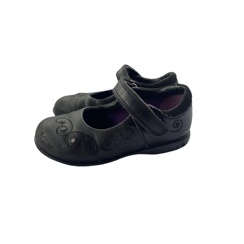 Clarks Breeanjo Children Mary Jane Black Light Up Leather Casual Flats Size 7.5